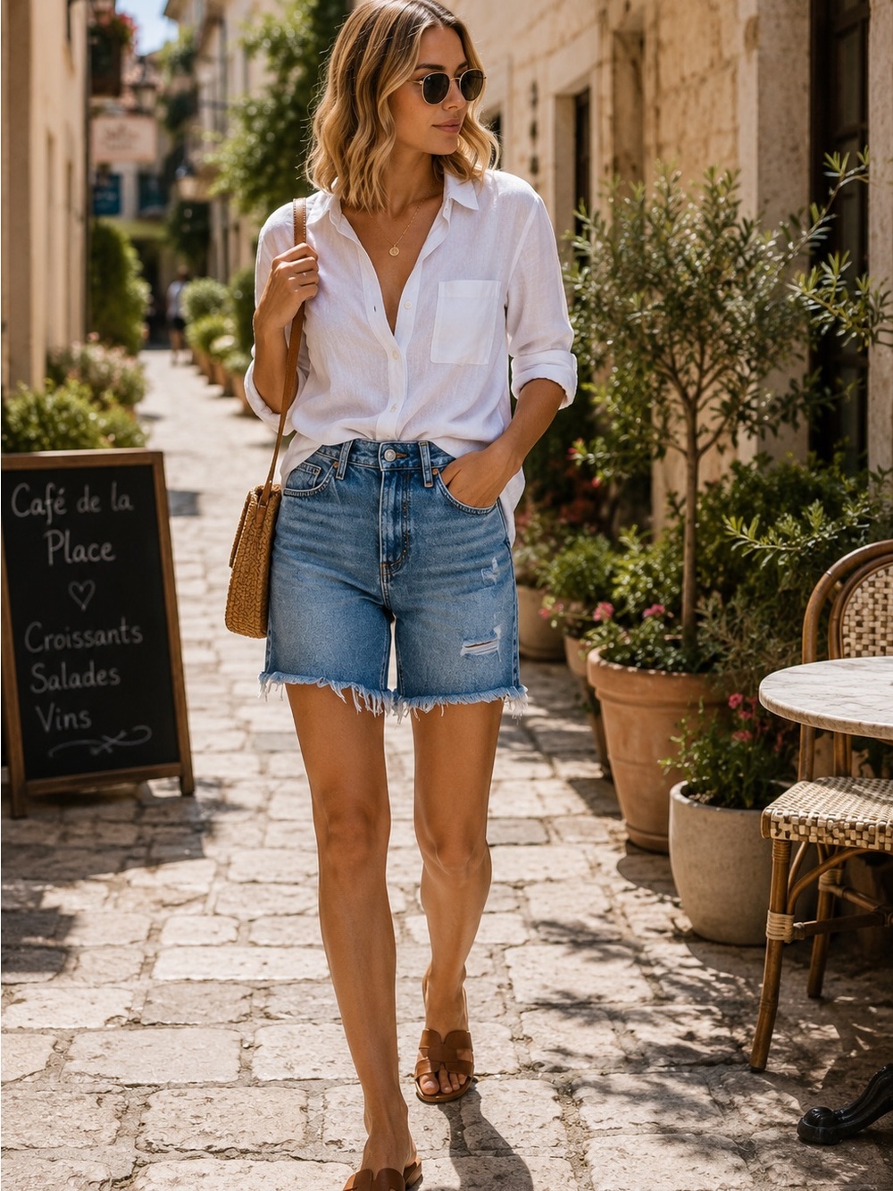 Lee High Rise Medium Wash Denim Bermuda Shorts Raw Hem Size 29 NWT